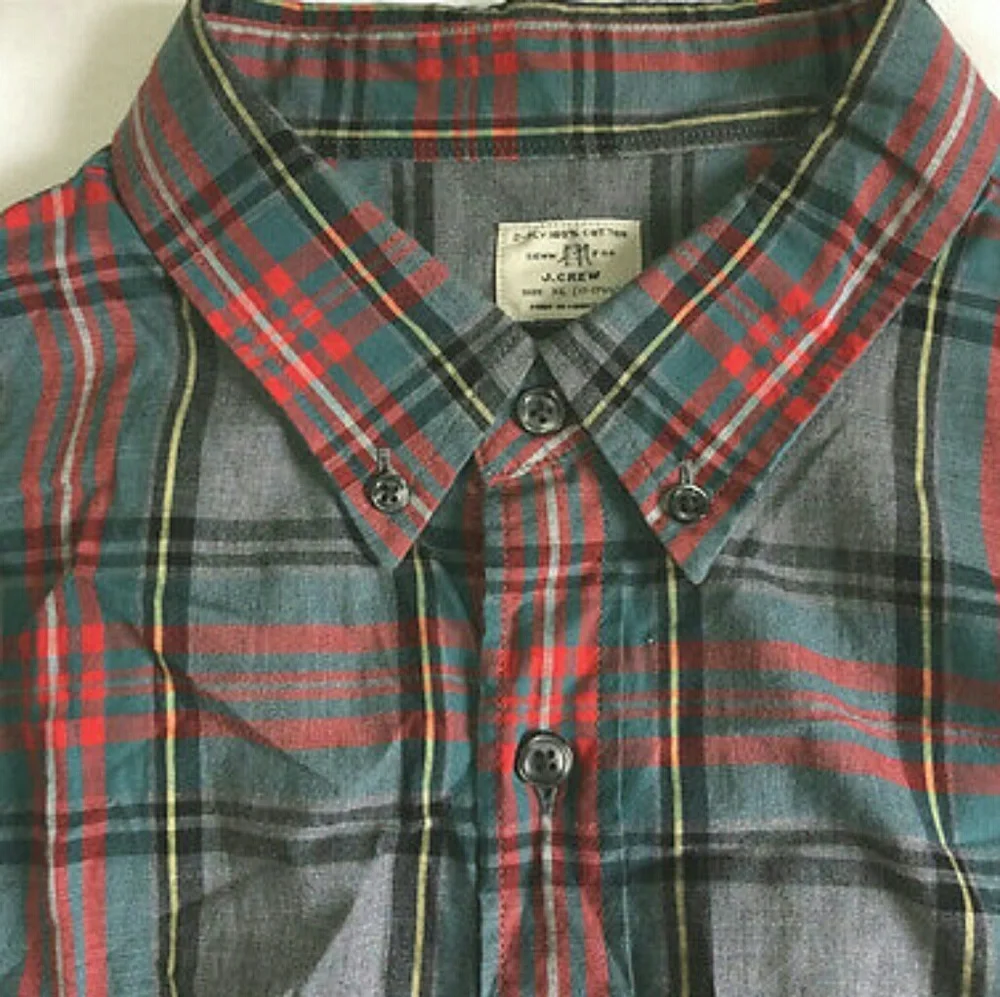 J.Crew shirt front buttons cotton Men`s Sz XL